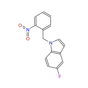 5-fluoro-1-[(2-nitrophenyl)methyl]-1H-indole,5-fluoro-1-[(2-nitrophenyl)methyl]-1H-indole