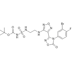 N-(2-((4-(4-(3-溴-4-氟苯基)-5-氧代-4,5-二氢-1,2,4-噁二唑-3-基)-1,2,5-噁二唑-3-基)氨基)乙基)氨磺酰,tert-Butyl N-(2-((4-(4-(3-bromo-4-fluorophenyl)-5-oxo-4,5-dihydro-1,2,4-oxadiazol-3-yl)-1,2,5-oxadiazol-3-yl)amino)ethyl)sulfamoylcarbamate