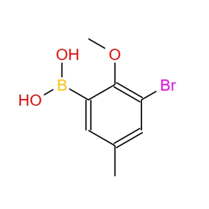 (3-溴-2-甲氧基-5-甲基苯基)硼酸,(3-bromo-2-methoxy-5-methylphenyl)boronic acid