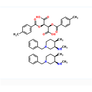 (2R,3R)-2,3-双[(4-甲基苯甲酰基)氧基]丁二酸和 (3R,4R)-N,4-二甲基-1-(苯基甲基)-3-哌啶胺的混合物,(2R,3R)-2,3-bis(4-methylbenzoyloxy)butanedioic acid; bis((3R,4R)-1-benzyl-N,4-dimethylpiperidin-3-amine)