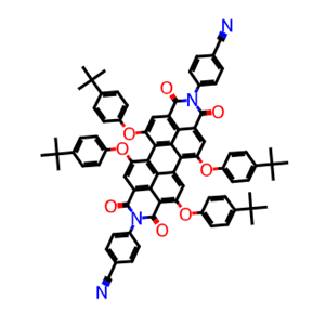 叔丁基苯醚苝酰二胺-苯腈,7,18-bis(4-aminophenyl)-11,14,22,26-tetrakis(4-tert-butylphenoxy)-7,18-