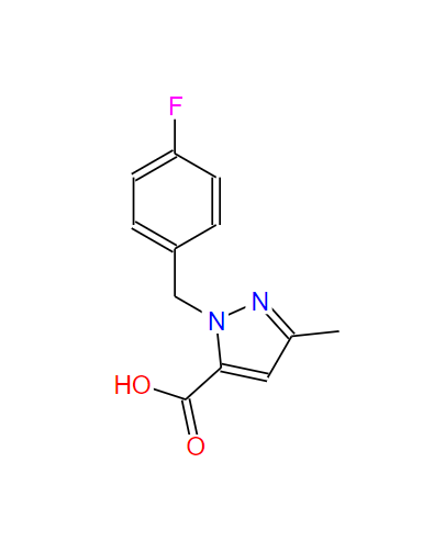 1-(4-氟苄基)-3-甲基-1H-吡唑-5-甲酸,1-(4-Fluorobenzyl)-3-methyl-1H-pyrazole-5-carboxylic acid