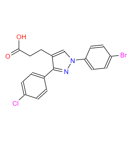 1-(4-溴苯基)-3-(4-氯苯基)吡唑-4-丙酸,1-(4-Bromophenyl)-3-(4-chlorophenyl)pyrazole-4-propionic acid