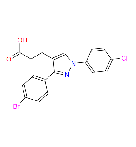 3-(4-溴苯基)-1-(4-氯苯基)吡唑-4-丙酸,3-(4-Bromophenyl)-1-(4-chlorophenyl)pyrazole-4-propionic acid