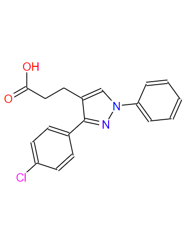 3-(4-氯苯基)-1-苯基吡唑-4-丙酸,3-(4-Chlorophenyl)-1-phenylpyrazole-4-propionic acid