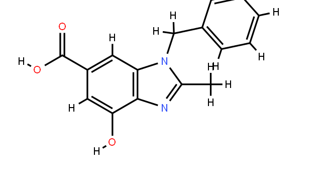 1-苄基-4-羟基-2-甲基-1H-苯并咪唑-6-羧酸,1-benzyl-4-hydroxy-2-methyl-1H-benzo[d]imidazole-6-carboxylic acid
