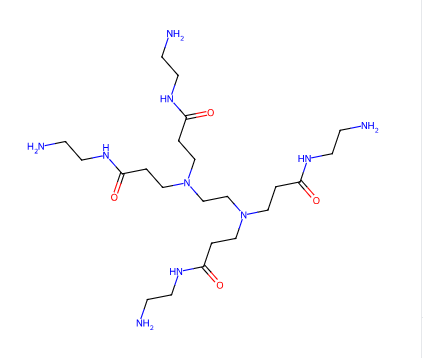 树状大分子的聚酰胺基胺,PAMAM dendrimer, ethylenediamine core, generation 0.5 solution