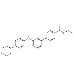 4-(2 - ((4-吗啉代苯基)氨基)嘧啶-4-基)苯甲酸乙酯 1056634-62-8