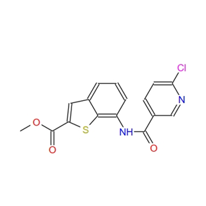 7-[(6-chloro-pyridine-3-carbonyl)-amino]-benzo[b]thiophene-2-carboxylic acid methyl ester 616238-79-0