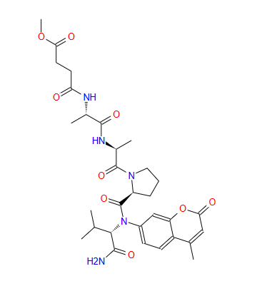 N-甲氧琥珀酰基-丙氨酰-丙氨酰-脯氨酰-缬氨酸-7-氨基-4-甲基香豆素,N-Methoxysuccinyl-Ala-Ala-Pro-Val-7-amido-4-methylcoumarin