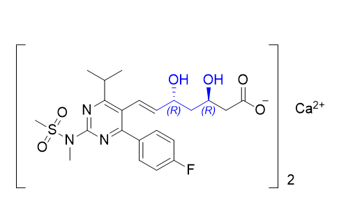 瑞舒伐他汀鈣雜質(zhì)B02,((3S,5S,E)-7-(4-(4-fluorophenyl)-6-isopropyl-2-(N-methylmethyl sulfonamido)pyrimidin-5-yl)-3,5-dihydroxyhept-6-enoate)calcium (II)