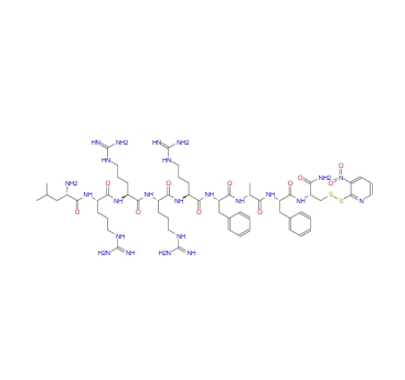 H-Leu-Arg-Arg-Arg-Arg-Phe-D-Ala-Phe-Cys(NPys)-NH2,H-Leu-Arg-Arg-Arg-Arg-Phe-D-Ala-Phe-Cys(NPys)-NH2