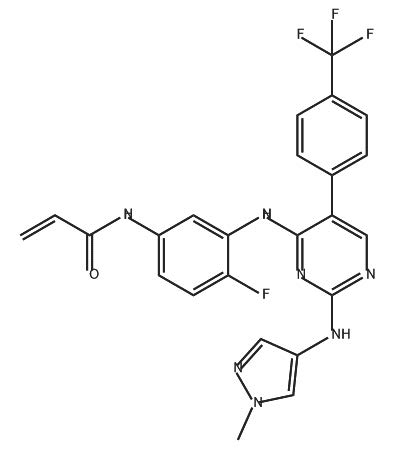 BLU-451(LNG451),2-Propenamide, N-[4-fluoro-3-[[2-[(1-methyl-1H-pyrazol-4-yl)amino]-5-[4-(trifluoromethyl)phenyl]-4-pyrimidinyl]amino]phenyl]-