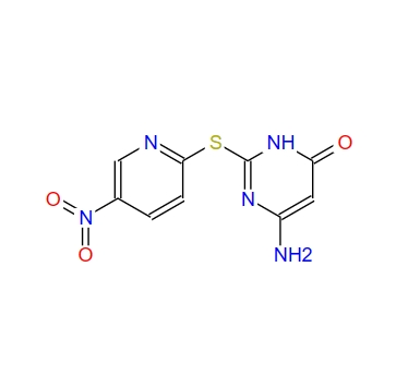6-Amino-2-(5-nitro-pyridin-2-ylsulfanyl)-3H-pyrimidin-4-one,6-Amino-2-(5-nitro-pyridin-2-ylsulfanyl)-3H-pyrimidin-4-one