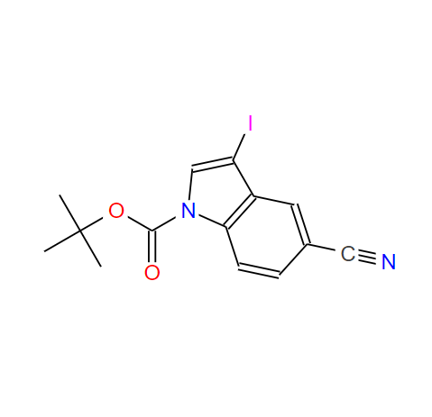 1-叔丁氧羰基-5-氰基-3-碘吲哚,5-CYANO-3-IODOINDOLE-1-CARBOXYLIC ACID TERT-BUTYL ESTER