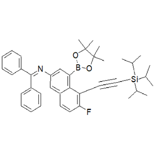 N-(diphenylmethylene)-6-fluoro-4-(4,4,5,5-tetramethyl-1,3,2-dioxaborolan-2-yl)-5-((triisopropylsilyl)ethynyl)naphthalen-2-amine