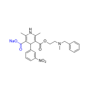 尼卡地平杂质16,5-((2-(benzyl(methyl)amino)ethoxy)carbonyl)-2,6-dimethyl-4-(3-nitrophenyl)-1,4-dihydropyridine-3-carboxylic acid sodium