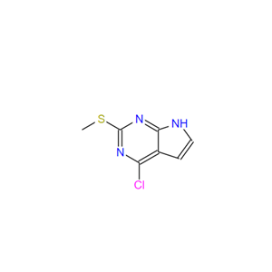 4-氯-2-(甲硫基)-7H-吡咯并[2,3-D]嘧啶,5-chloro-3-methylsulfanyl-2,4,9-triazabicyclo[4.3.0]nona-2,4,7,10-tetraene