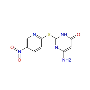 6-Amino-2-(5-nitro-pyridin-2-ylsulfanyl)-3H-pyrimidin-4-one,6-Amino-2-(5-nitro-pyridin-2-ylsulfanyl)-3H-pyrimidin-4-one