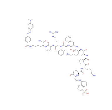 H-Glu(EDANS)-Lys-Pro-Ala-Lys-Phe-Phe-Arg-Leu-Lys(DABCYL)-NH2,H-Glu(EDANS)-Lys-Pro-Ala-Lys-Phe-Phe-Arg-Leu-Lys(DABCYL)-NH2