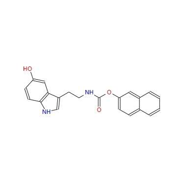 2-naphthalenyl [2-(5-hydroxy-1H-indol-3-yl)ethyl]carbamate,2-naphthalenyl [2-(5-hydroxy-1H-indol-3-yl)ethyl]carbamate
