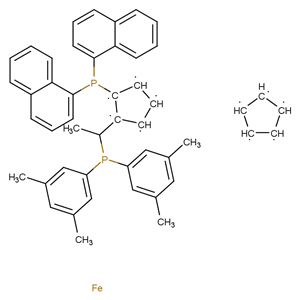 (R)-1-{(SP)-2-[二(1-萘基)膦]二茂铁基}乙基二(3,5-二甲苯基)膦   851308-40-2