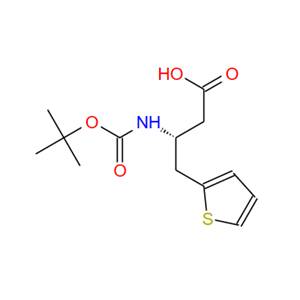 190190-47-7;N-叔丁氧羰基-(S)-3-氨基-4-(2-噻吩基)丁酸;BOC-(S)-3-AMINO-4-(2-THIENYL)-BUTYRIC ACID