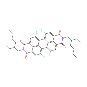 四氟取代苝酰亚胺衍生物,7,18-bis(2-ethylhexyl)-11,14,22,26-tetrafluoro-7,18-diazaheptacyclo[14.6.2.22,5.03,12.04,9.013,23.020,24]hexacosa-1(22),2(26),3,5(25),9,11,13,15,20,23-decaene-6,