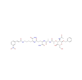 Ac-α-benzyl-muramyl-Ala-D-Glu(Lys(trans-(3-nitrocinnamoyl))-NH2)-NH2,Ac-α-benzyl-muramyl-Ala-D-Glu(Lys(trans-(3-nitrocinnamoyl))-NH2)-NH2
