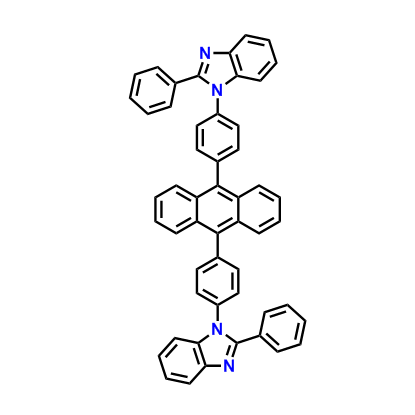 2-苯基-1-(4 -(10 -(4 -（2-苯基-3a,7a-二氢-1H-苯并[d]咪唑-1-基）苯基）蒽-9-基]苯基)-1H-苯并[d]咪唑,2-phenyl-1-(4-(10-(4-(2-phenyl-3a,7a-dihydro-1H-benzo[d]imidazol-1-yl)phenyl)anthracen-9-yl)phenyl)-1H-benzo[d]imidazole