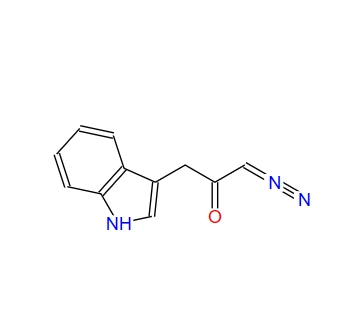 1-diazo-3-(indol-3-yl)propan-2-one,1-diazo-3-(indol-3-yl)propan-2-one
