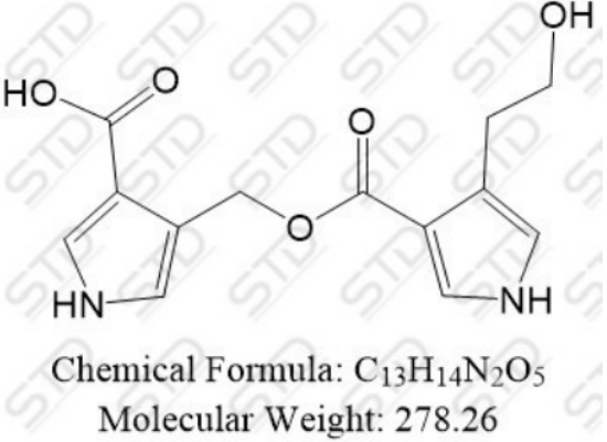 克拉维酸钾杂质A,4-[4-(2-Hydroxyethyl)-1H-pyrrole-3-carbonyloxyMethyl]-1H-pyrrole-3-carboxylic Acid (Clavulanic Acid IMpurity)