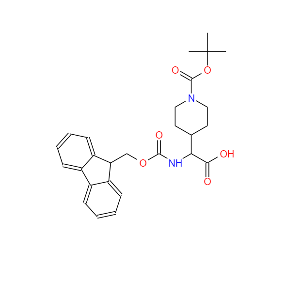 2-(FMOC-氨基)-2-(1-BOC-4-哌啶基)乙酸,2-(FMoc-aMino)-2-(1-Boc-4-piperidyl)acetic Acid