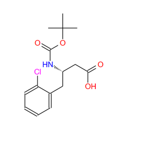 218608-95-8；BOC-(S)-3-氨基-4-(2-氯苯基)-丁酸；BOC-(S)-3-AMINO-4-(2-CHLORO-PHENYL)-BUTYRIC ACID