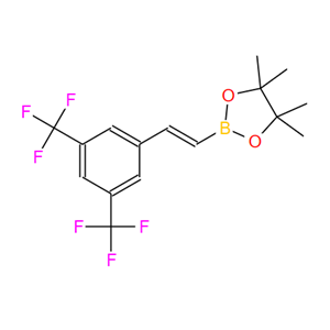 1073354-87-6；反式-2-[3,5-BIS(三氟甲基)苯基]乙烯基硼酸频那醇酯；E-2-[3,5-BIS(TRIFLUOROMETHYL)PHENYL]VINYLBORONIC ACID PINACOL ESTER