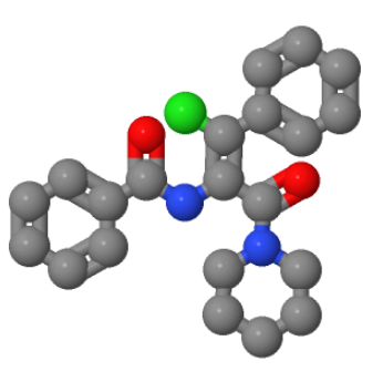 (Z)-N-哌啶基-2-苯甲酰胺基-3-氯-3-苯基-2-丙烯酰胺,(Z)-N-(1-chloro-3-oxo-1-phenyl-3-(piperidin-1-yl)prop-1-en-2-yl)benzamide