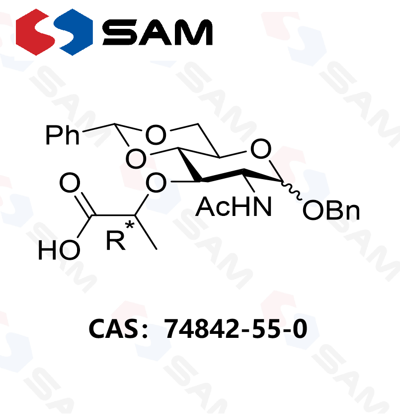 1-O-芐基-N-乙?；?4,6-O-亞芐基胞壁酸,1-O-Benzyl-N-acetyl-4,6-O-benzylidenemuramic Acid