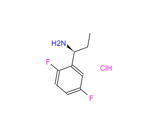 (S)-1-(2,5-二氟苯基)丙-1-胺盐酸盐,Benzenemethanamine,α-ethyl-2,5-difluoro-,hydrochloride (1:1),(αS)-