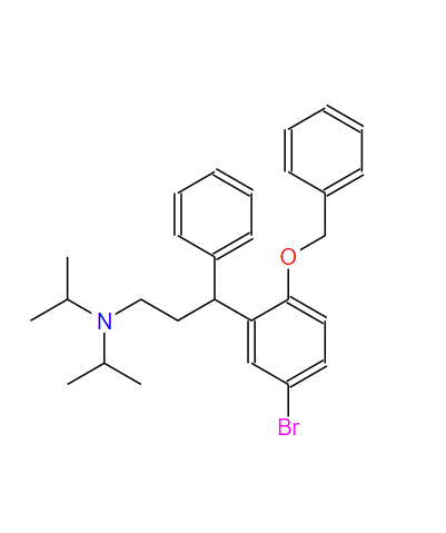 3-(2-(芐氧基)-5-溴苯基)-N,N-二異丙基-3-苯基丙烷-1-胺,Benzenepropanamine, 5-bromo-N,N-bis(1-methylethyl)-.gamma.-phenyl-2-(phenylmethoxy)-