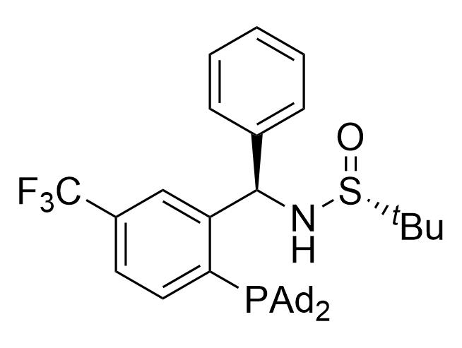 [S(R)]-N-[(R)-(5-三氟甲基)[2-(二金刚烷基膦)苯基]甲基]-2-叔丁基亚磺酰胺,[S(R)]-N-[(R)-(5-trifluoromethyl)(2-(Diadamantanphosphino) phenyl)methyl]-2-methyl-2-propanesulfinamide