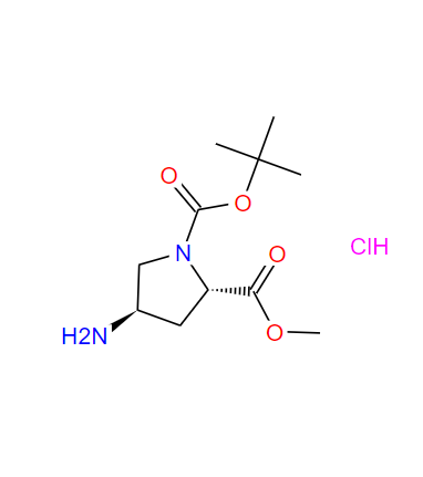 N-Boc-反式-4-氨基-L-脯氨酸甲酯盐酸盐,Boc-(2S,4R)-4-amino-proline methyl ester, hydrochloride (1:1)