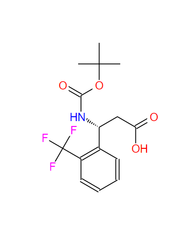 Boc-D-3-氨基-3-(2-三氟甲基苯基)丙酸,Boc-D-3-Amino-3-(2-trifluoromethylphenyl)propanoic acid