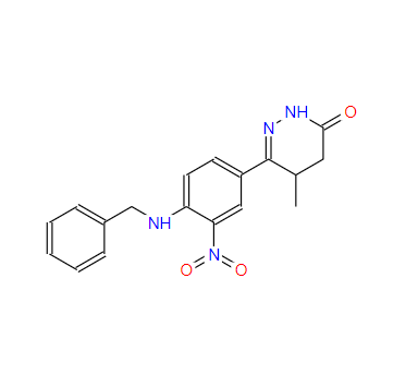 6-(4-苄基氨基-3-硝基苯基)-5-甲基-2,3,4,5-四氢哒嗪-3-酮,4,5-Dihydro-5-methyl-6-[3-nitro-4-[(phenylmethyl)amino]phenyl]-3(2H)-pyridazinone