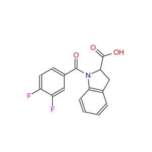 1-(3,4-difluorobenzoyl)-2,3-dihydro-1H-indole-2-carboxylic acid 1186015-79-1
