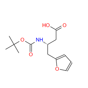 270263-06-4;N-叔丁氧羰基-(S)-3-氨基-4-(2-呋喃基)丁酸;BOC-(S)-3-AMINO-4-(2-FURYL)-BUTYRIC ACID