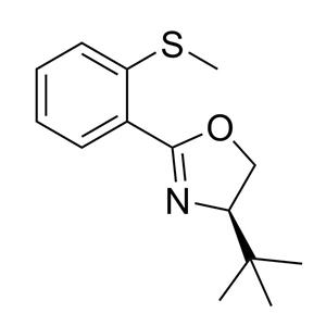 (R)-4-(叔丁基)-2-(2-(甲硫基)苯基)-4,5-二氢恶唑,(R)-4-(tert-Butyl)-2-(2-(methylthio)phenyl)-4,5-dihydrooxazole