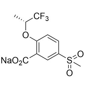 Benzoic acid, 5-(methylsulfonyl)-2-[(1R)-2,2,2-trifluoro-1-methylethoxy]-, sodium salt