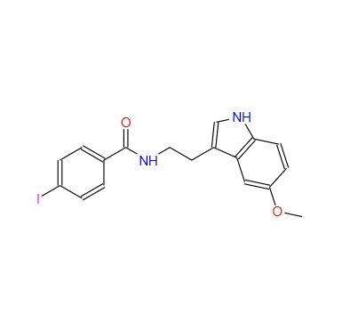 4-Iodo-N-[2-(5-methoxy-1H-indol-3-yl)-ethyl]-benzamide,4-Iodo-N-[2-(5-methoxy-1H-indol-3-yl)-ethyl]-benzamide