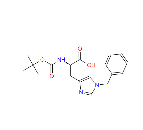 N-Boc-1-苯甲基-D-组氨酸,Boc-D-His(Bzl)-OH