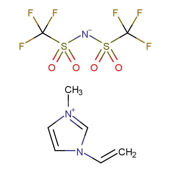 1-乙烯基-3-甲基咪唑雙（三氟甲烷磺酰）亞胺鹽,1-vinyl-3-methylimidazolium bis((trifluoromethyl)sulfonyl)imide